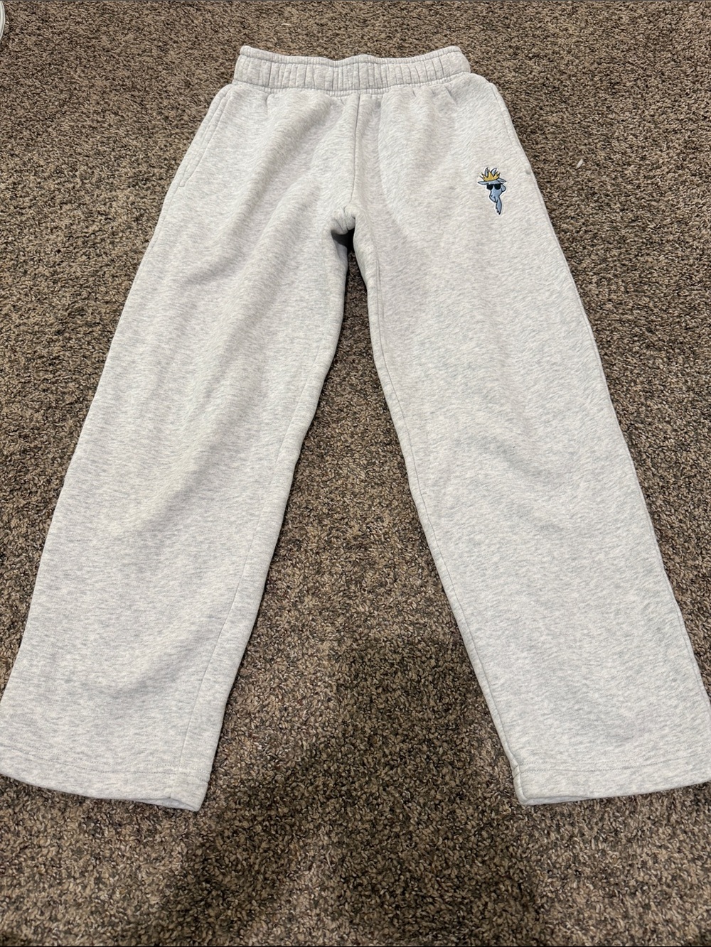 Kids' Light Gray GOAT USA Cozy Sweatpants - Elastic Waist